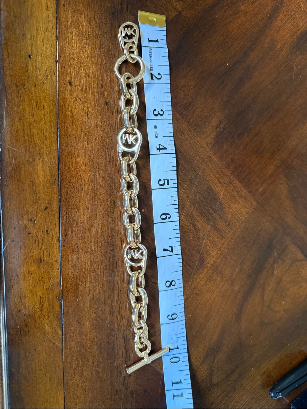 Michael Kors Gold Link Logo Toggle Bracelet
